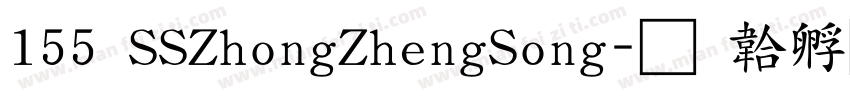 155 SSZhongZhengSong字体转换